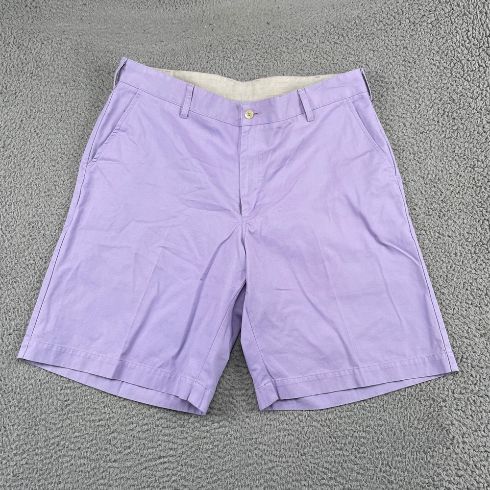 Bills Khakis Shorts Mens 36 Purple Cotton Twill Flat Front Casual Preppy Summer